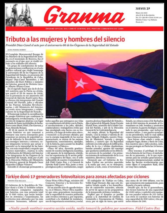 Qué trae la prensa cubana, jueves 27 de marzo de 2025