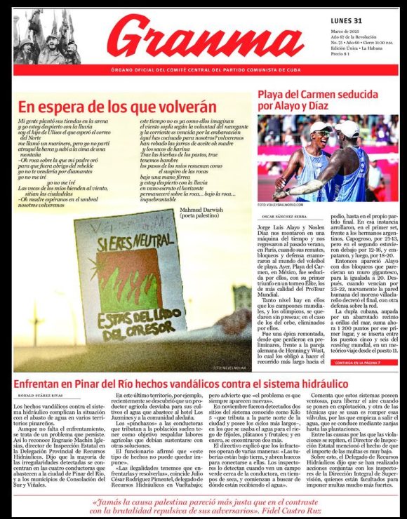 Qué trae la prensa cubana, lunes 31 de marzo de 2025