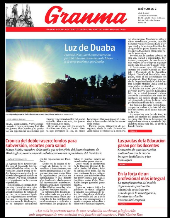 Qué trae la prensa cubana, miércoles 2 de abril de 2025