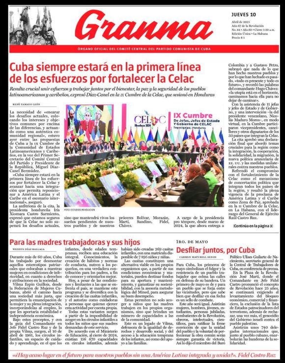 Qué trae la prensa cubana, jueves 10 de abril de 2025